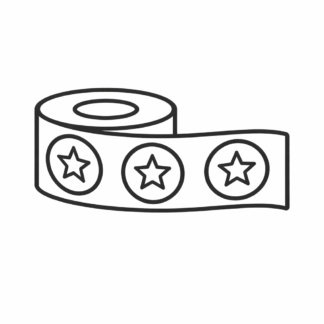 piktogram naklejki w rolce