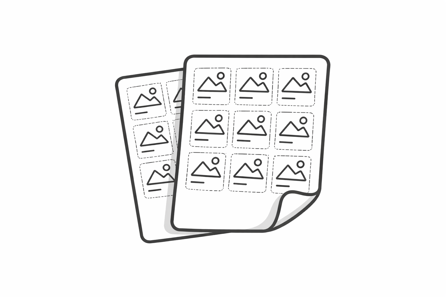 piktogram naklejki w arkuszach