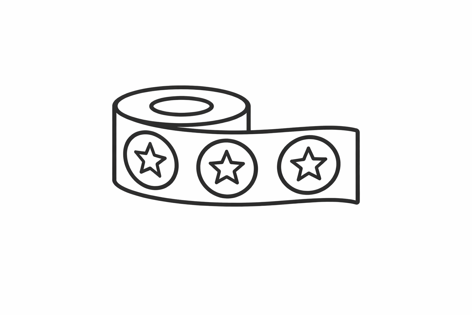 piktogram naklejki w rolce